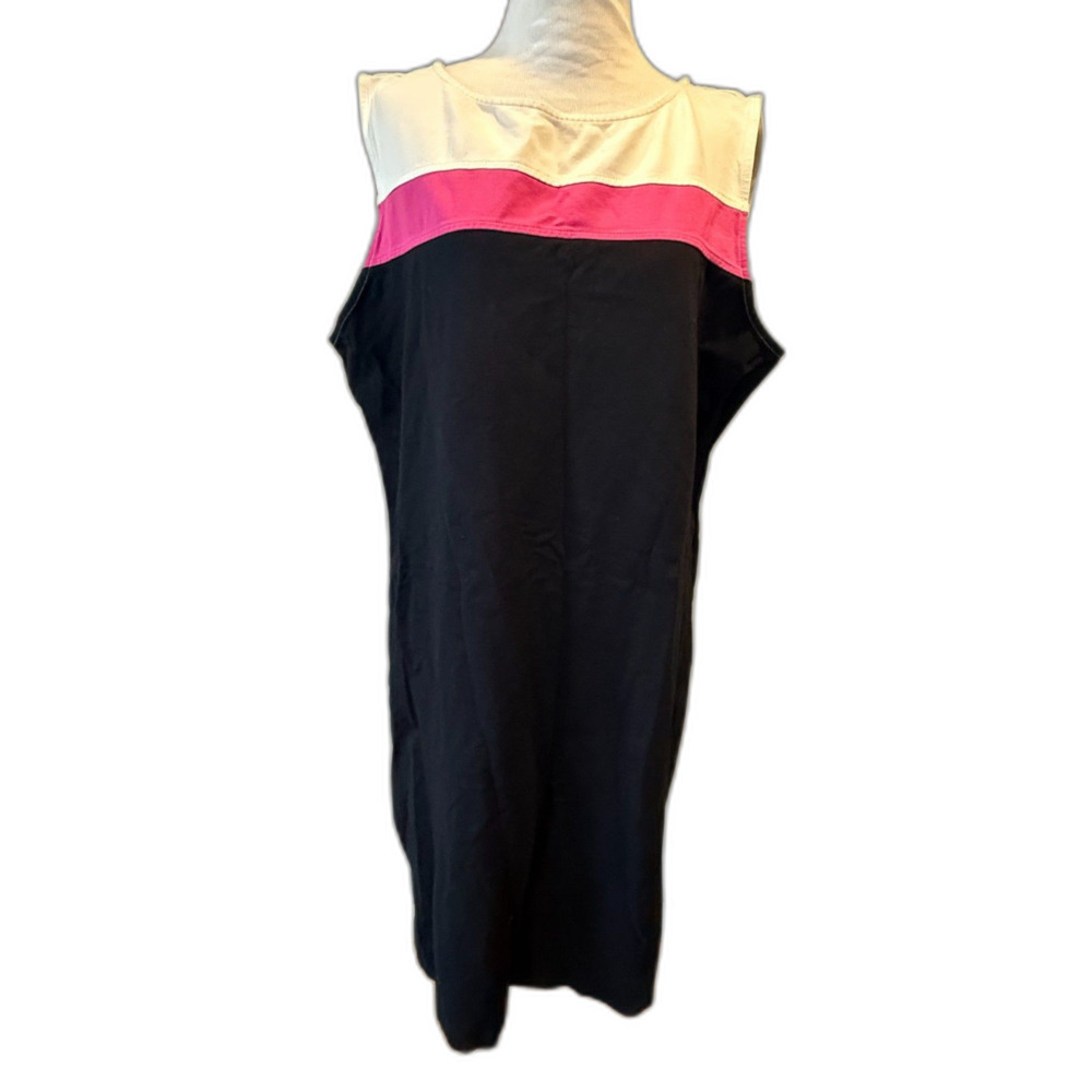 XL Talbots black and pink dress